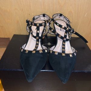 Rockstud  black slingbacks